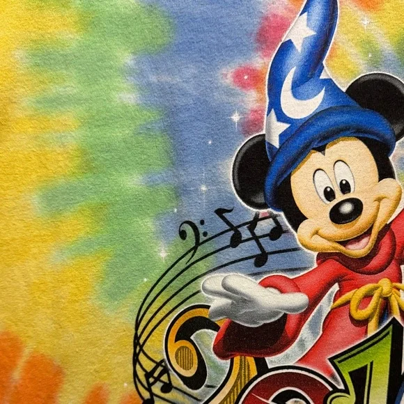 Disney Tie-Dye Mickey Mouse Shirt 2026 Disney Parks authentic original size L - Picture 4 of 5